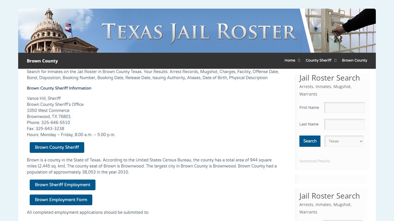 Brown County | Jail Roster Search