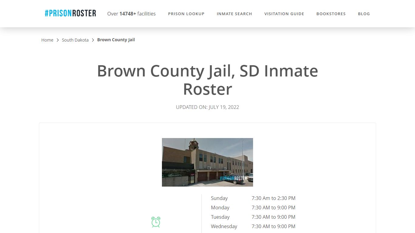 Brown County Jail, SD Inmate Roster - Inmate Locator